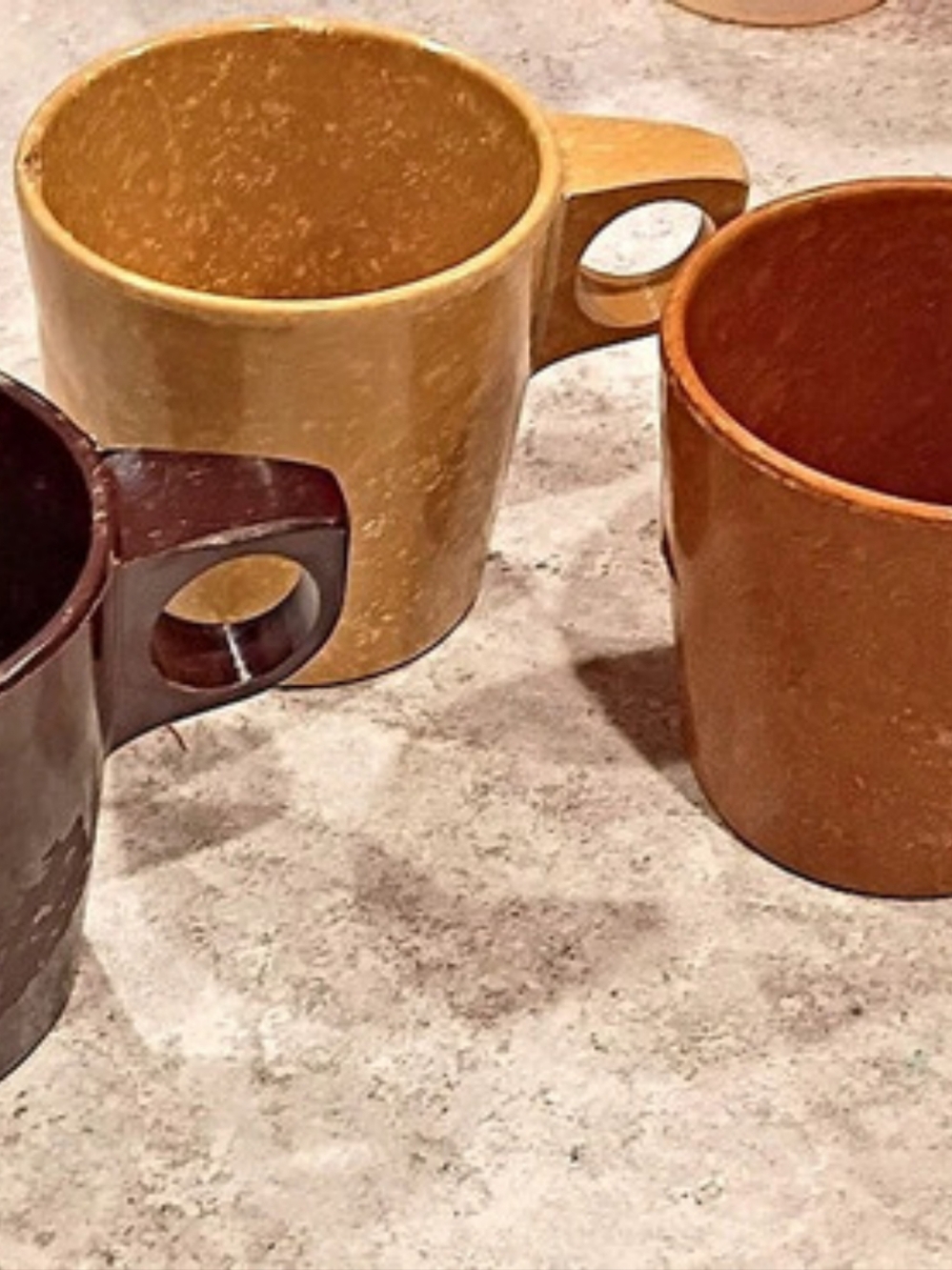 Melamine Mug Set of 3 Military Mess Hall Mugs 1950s-60s